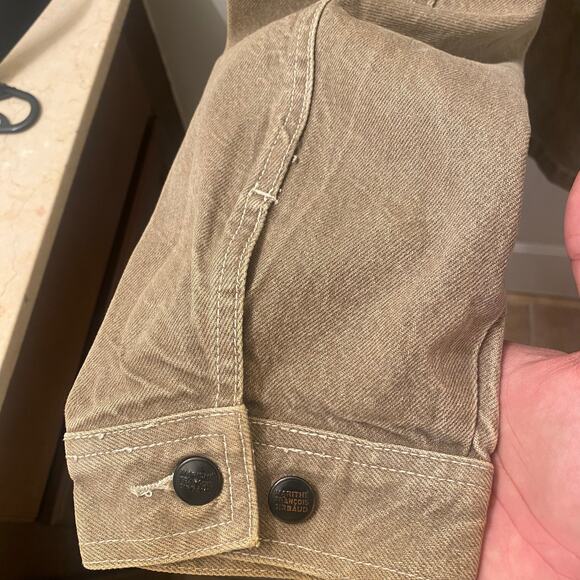 Marithe + Francois Girbaud Y2K Vintage Cafe Brown Denim Button Jacket Size 3XL - Picture 6 of 9
